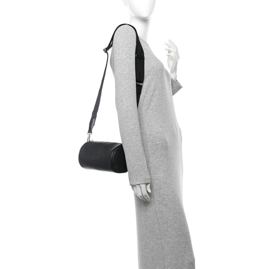 HOMME Grained Calfskin Mens Roller Messenger Black