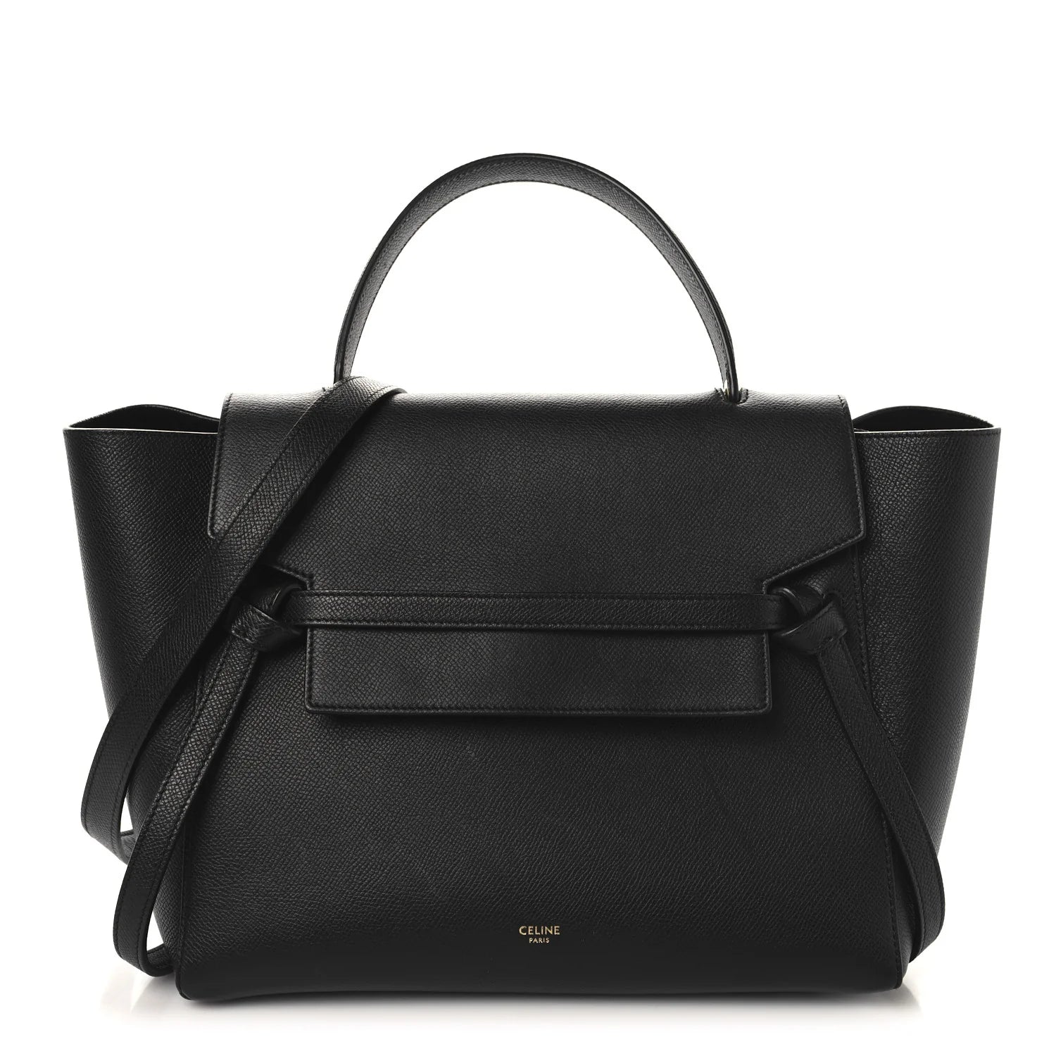 Grained Calfskin Mini Belt Bag Black