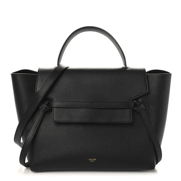 Grained Calfskin Mini Belt Bag Black
