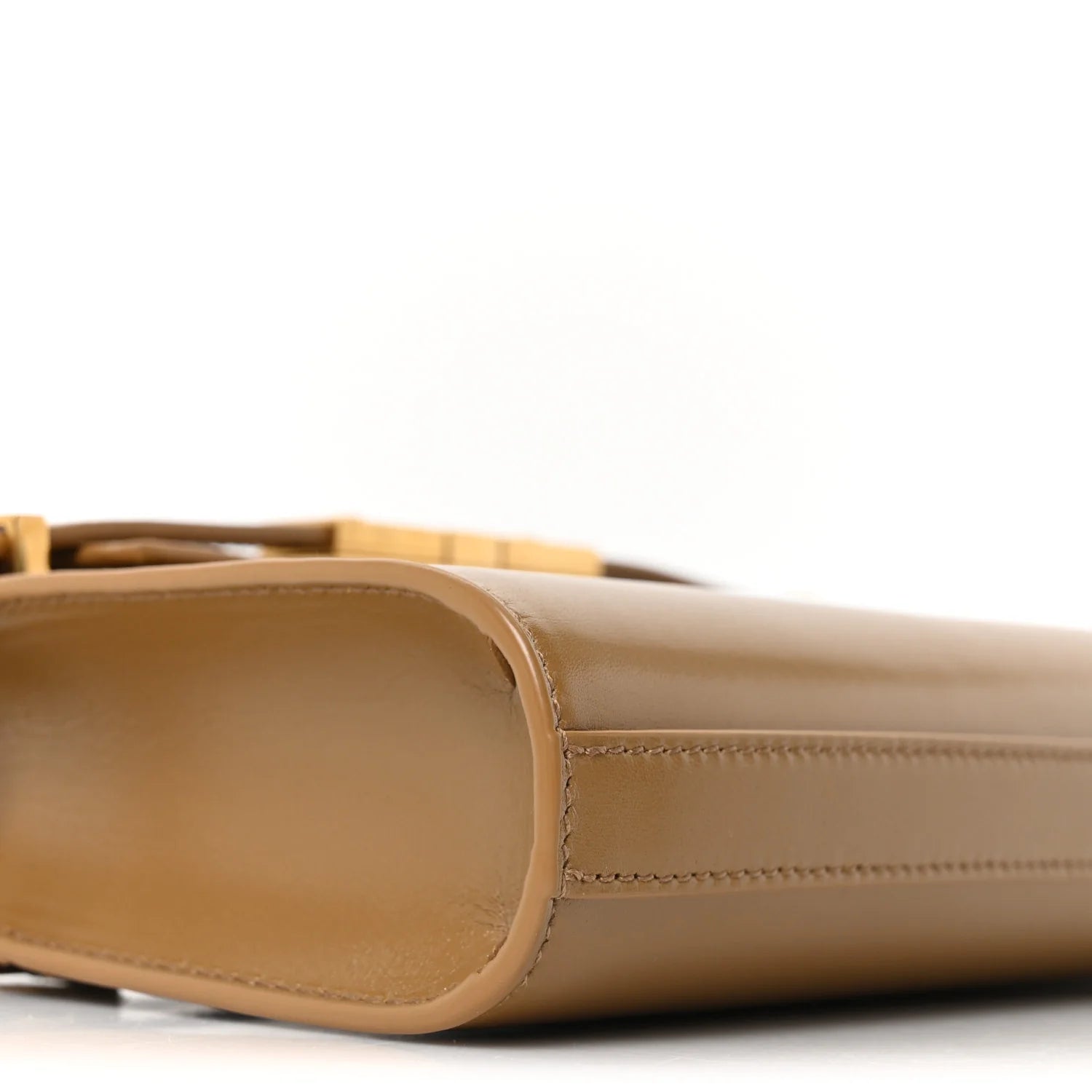 Smooth Calfskin Mini Manhattan Shoulder Bag Tabac Brown