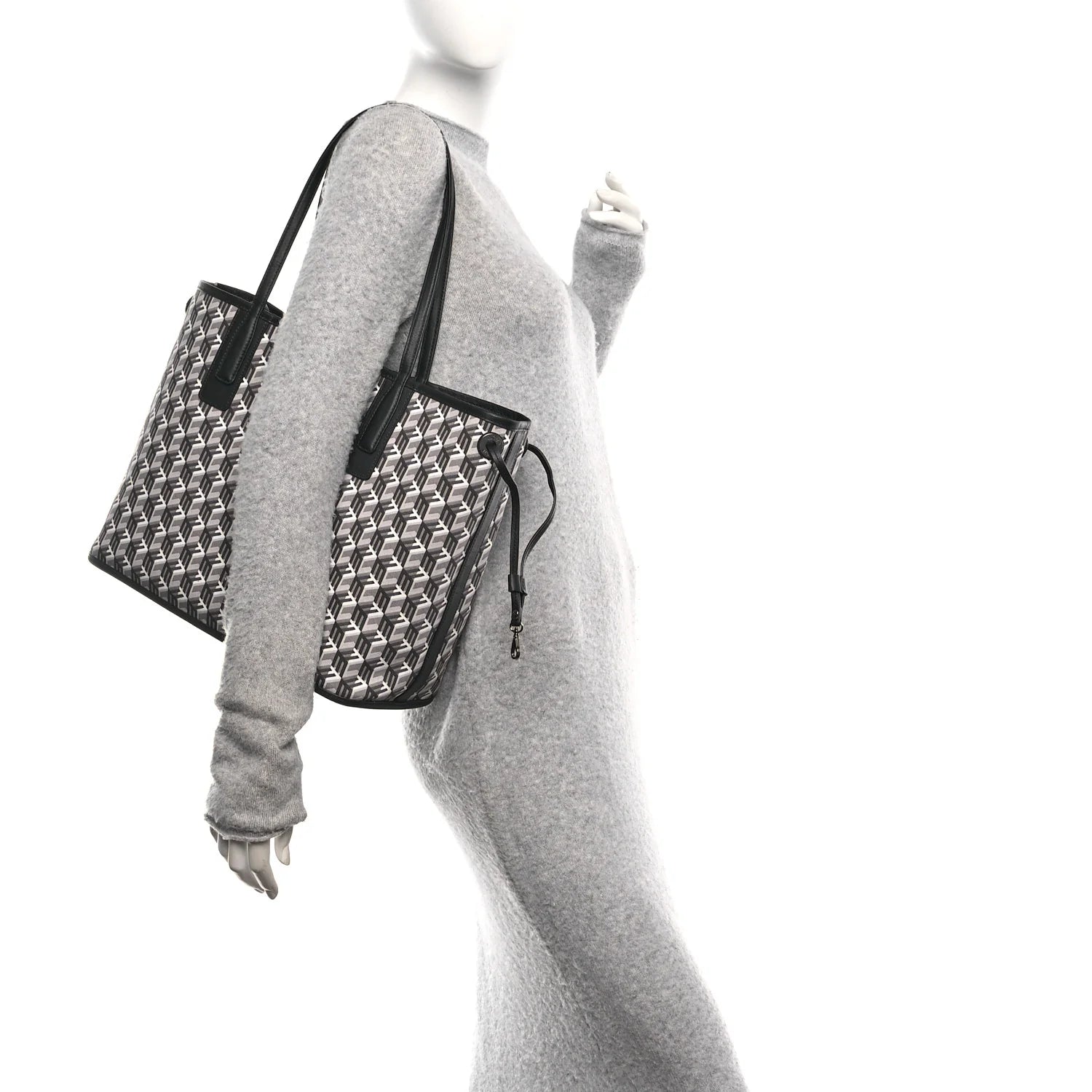 Visetos Medium Liz Reversible Shopper Tote Black