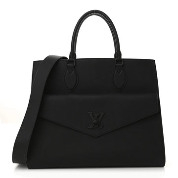 Soft Calfskin Lockme Tote MM Black