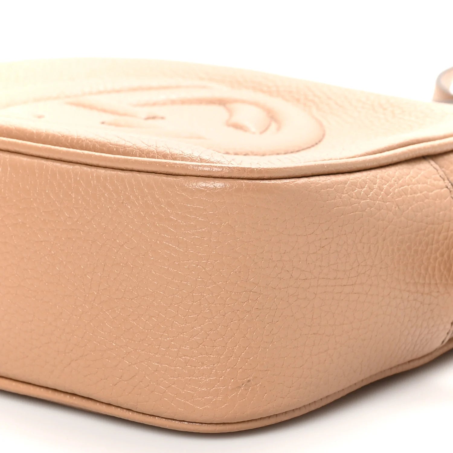 Pebbled Calfskin Small Soho Disco Bag Camelia