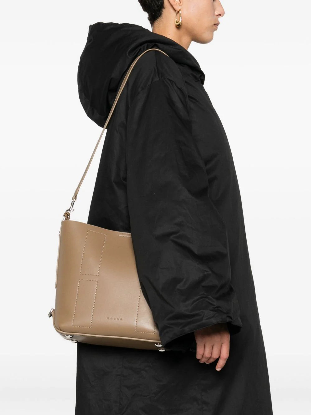 HOCKET SMALL LEATHER HOBO BAG