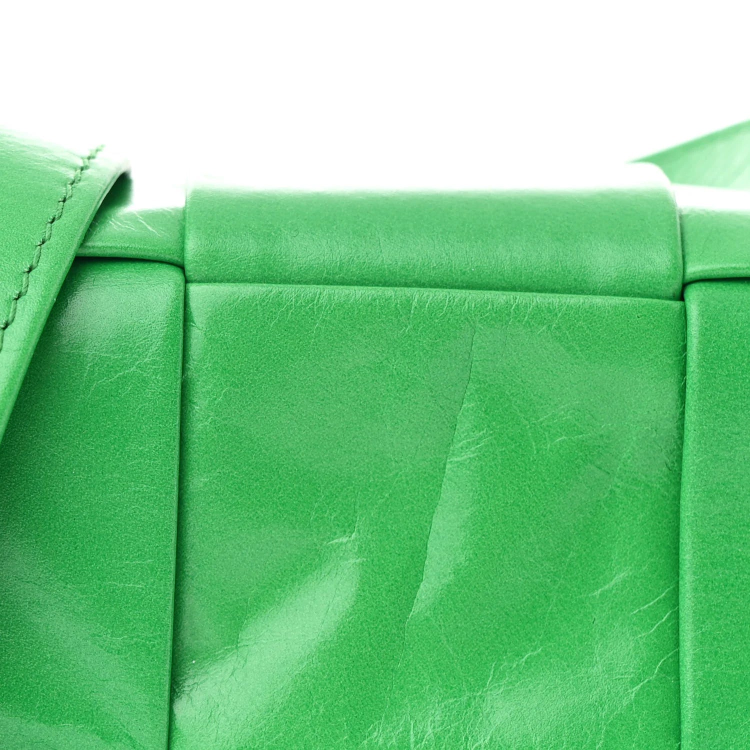 Crinkled Lambskin Maxi Intrecciato Extra Mini Cassette Crossbody Bag Parakeet