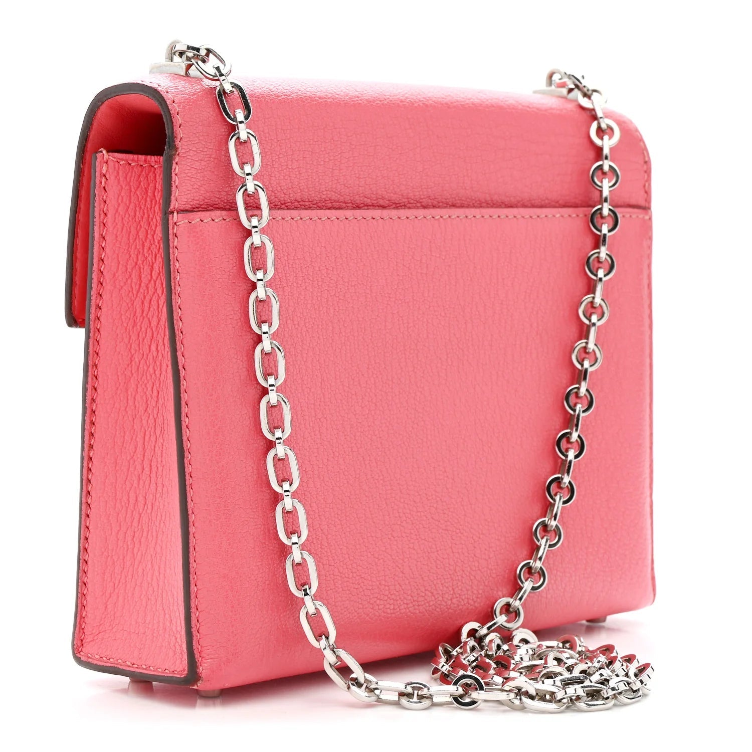 Chevre Mysore Mini Verrou Chaine Bag Rose Azalee