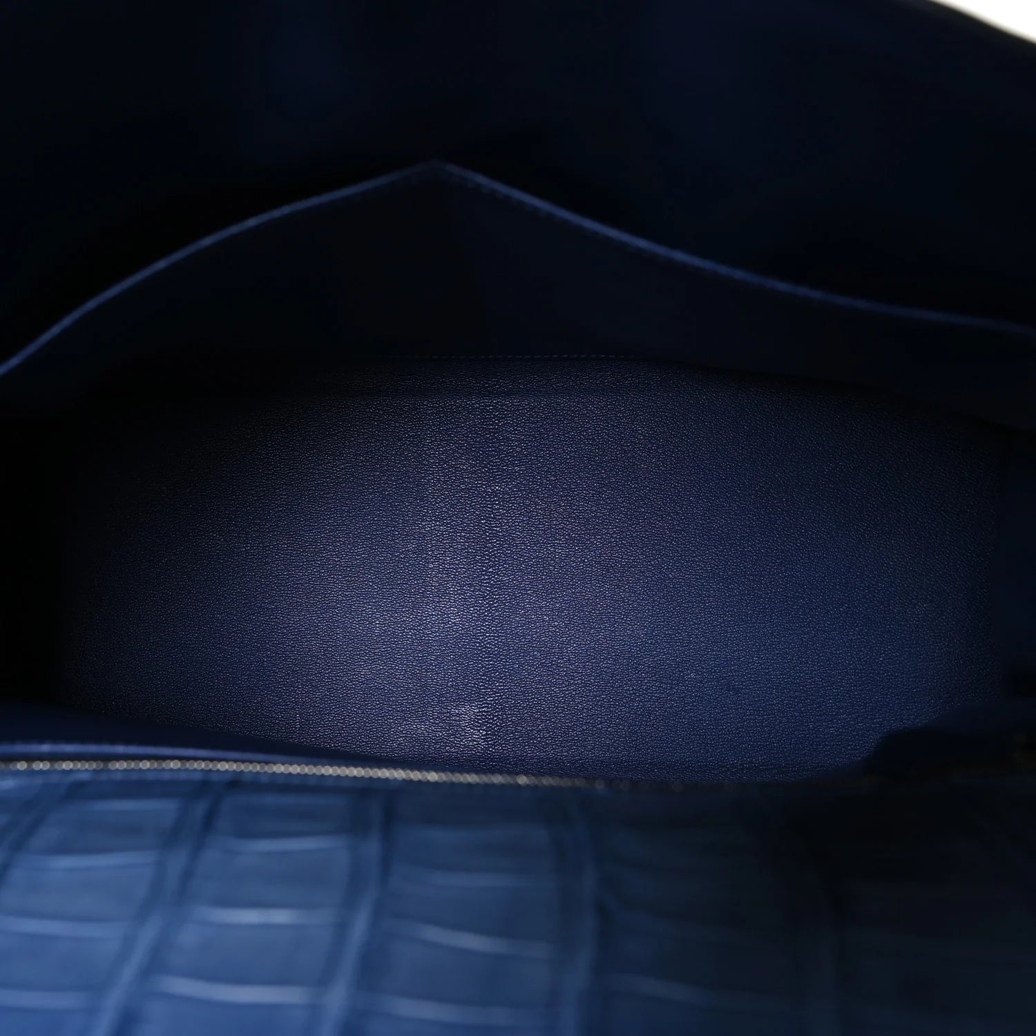 Matte Porosus Crocodile Kelly 35 Bleu Brighton