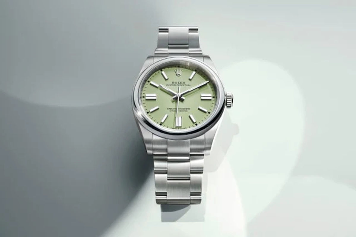 Unworn 2025,  Oyster Perpetual, Oystersteel 41Mm, Pistachio-Green Dial, Domed Oyster, Ref# 134300-0006, Box and Papers
