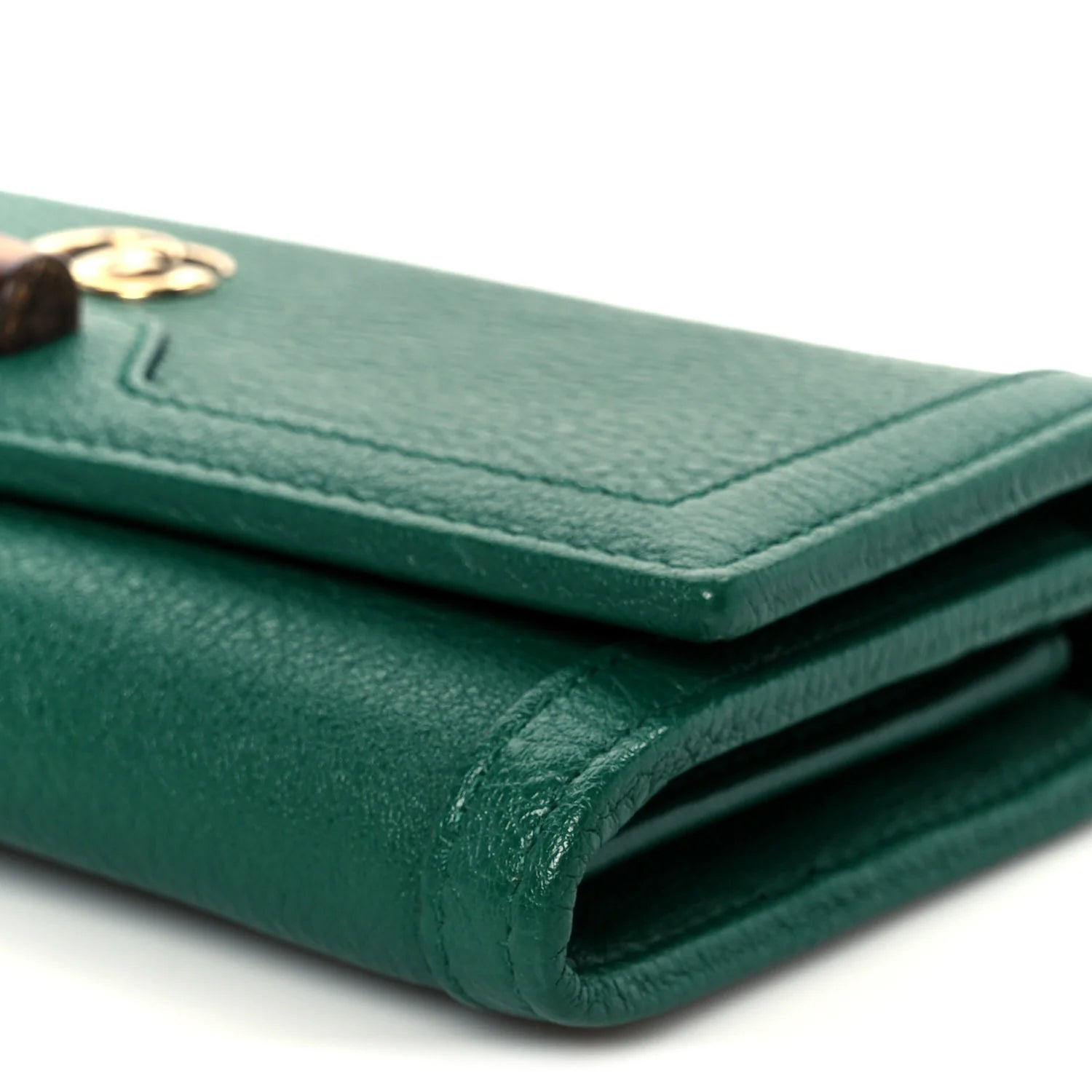 Wonka Grain Calfskin Diana Chain Wallet Black