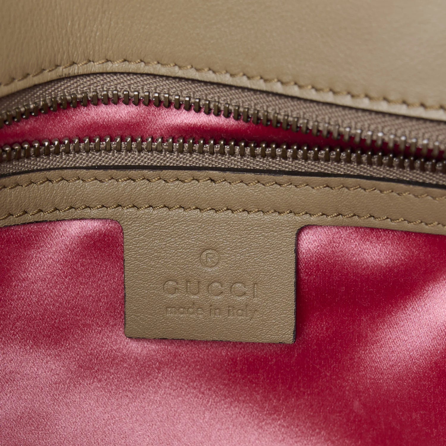 Velvet Matelasse Small GG Marmont Shoulder Bag Taupe