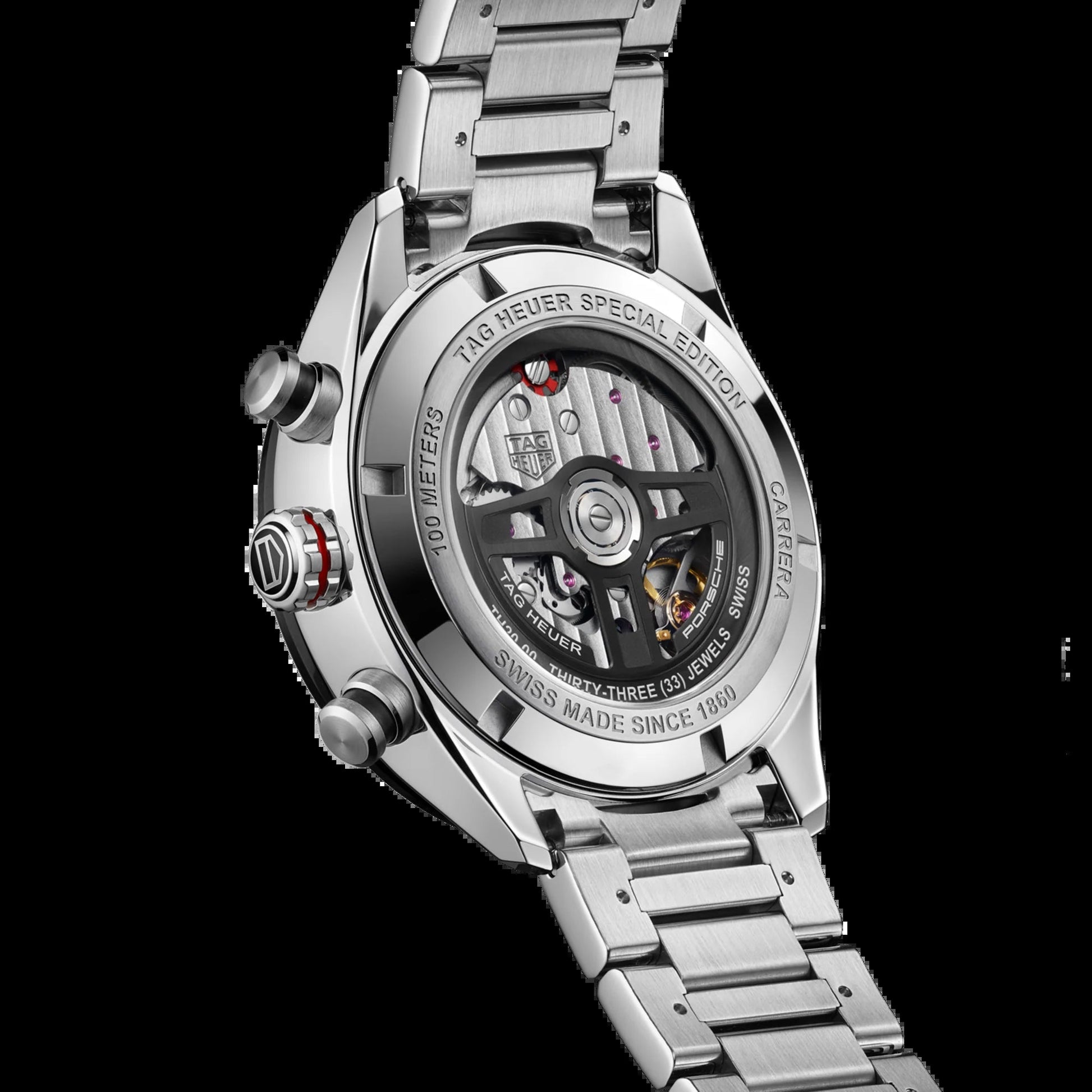 Unworn  Carrera Chronograph X Porsche, Stainless Steel, 44Mm, Ref# CBN2A1F.BA0643, Box & Papers