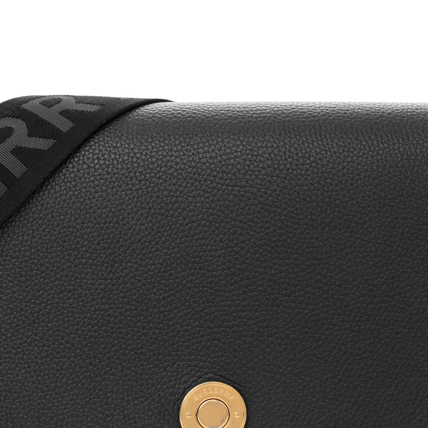 Grainy Calfskin Vintage Check Note Crossbody Bag Black