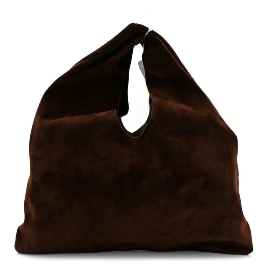 Suede Small Bindle Bag Espresso
