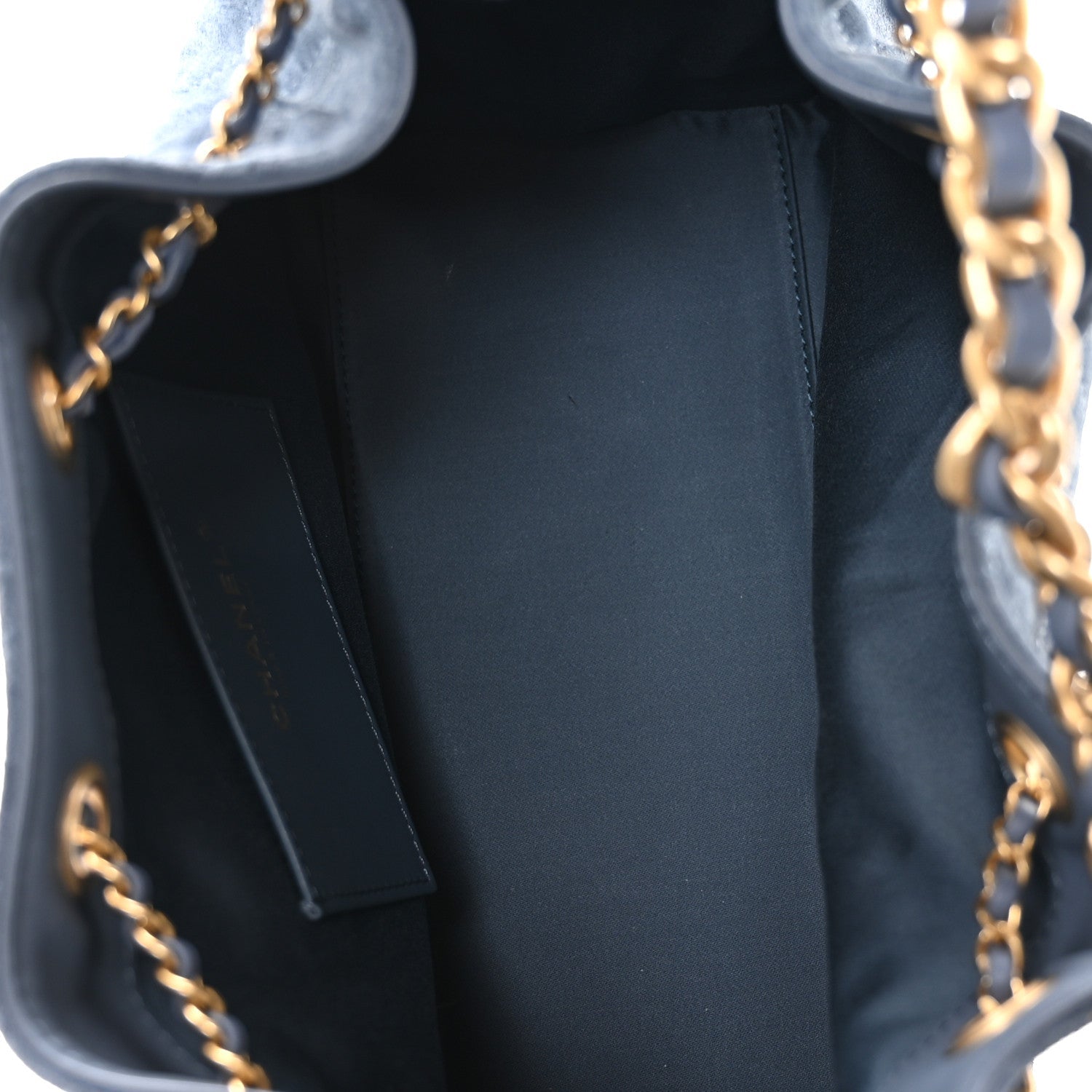 Suede Quilted Small  25 Handbag Blue