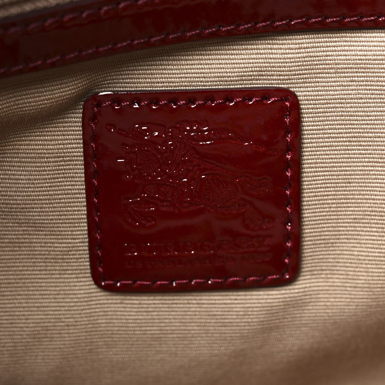 Nova Check Patent Small Vertical Tote Red