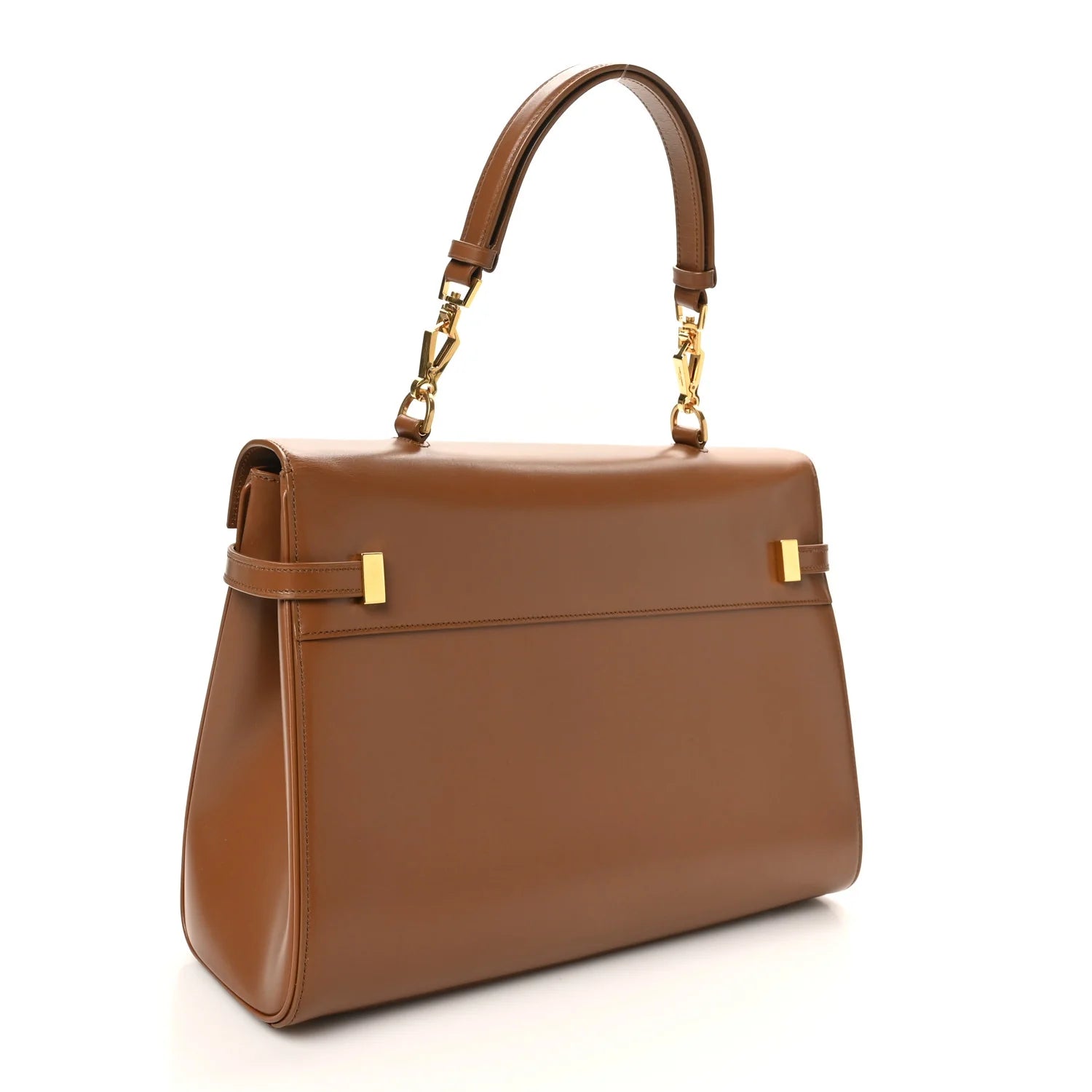 Smooth Calfskin Manhattan Top Handle Brown