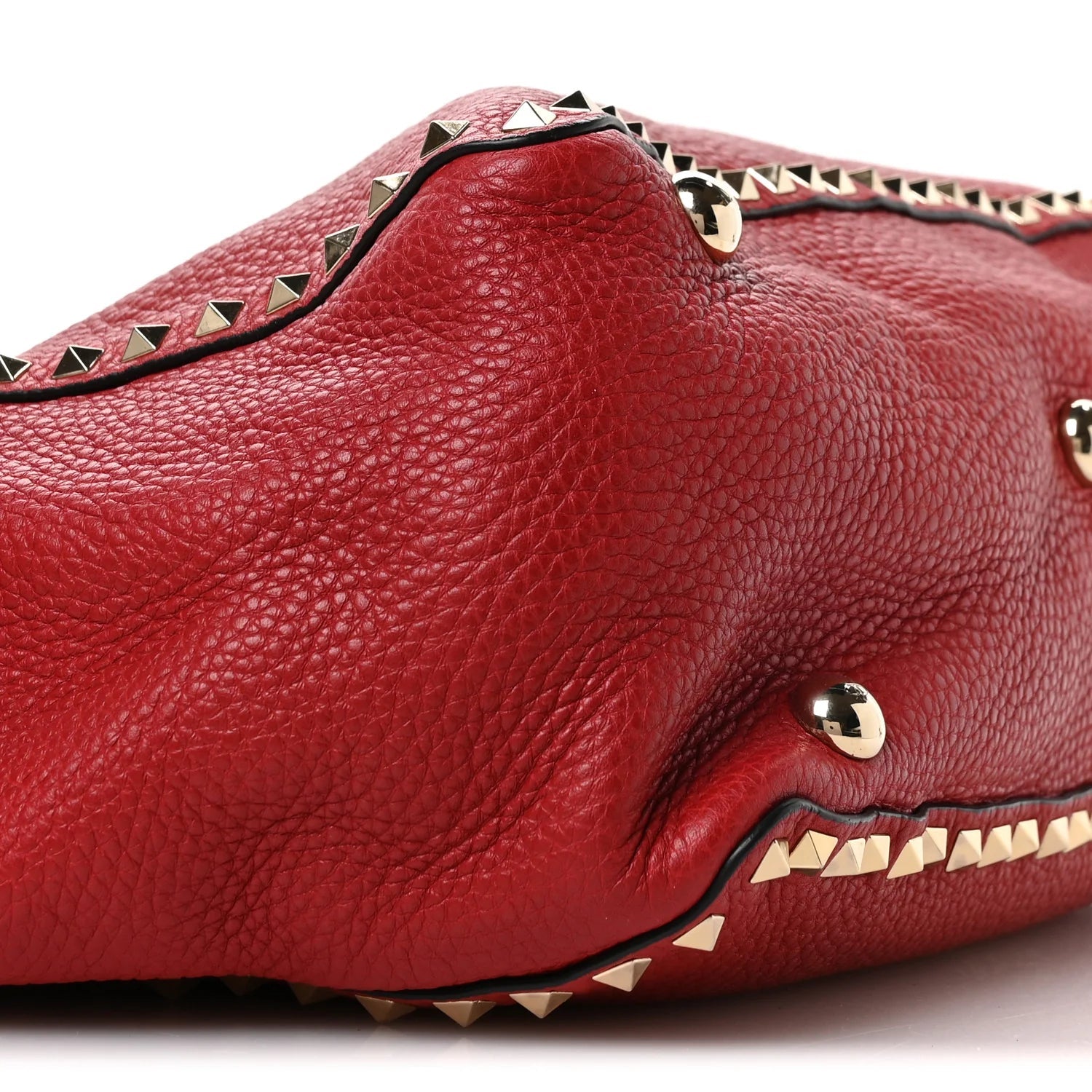 Vitello Medium Rockstud Tote Rosso Valentino