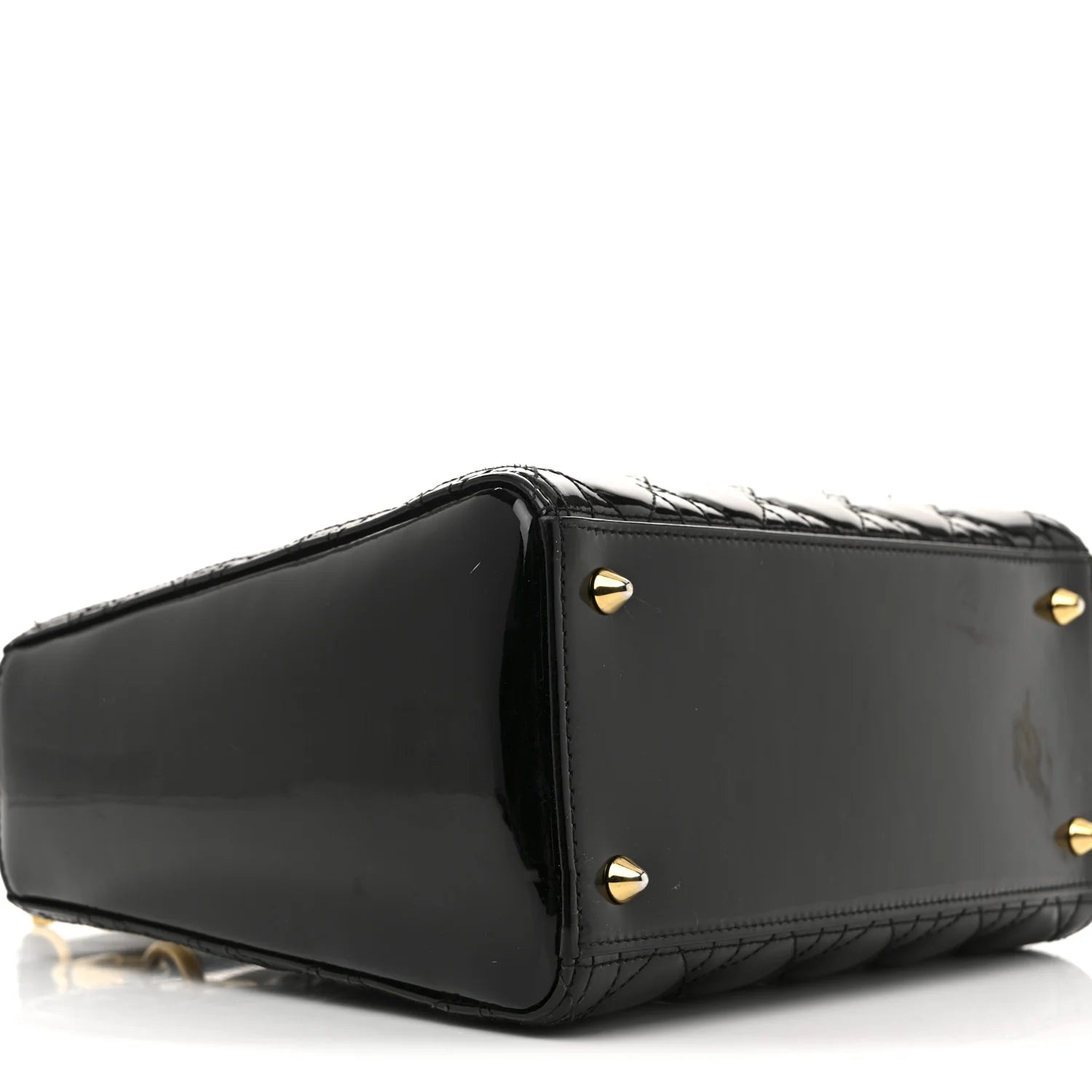 Patent Cannage Medium Lady Dior Black