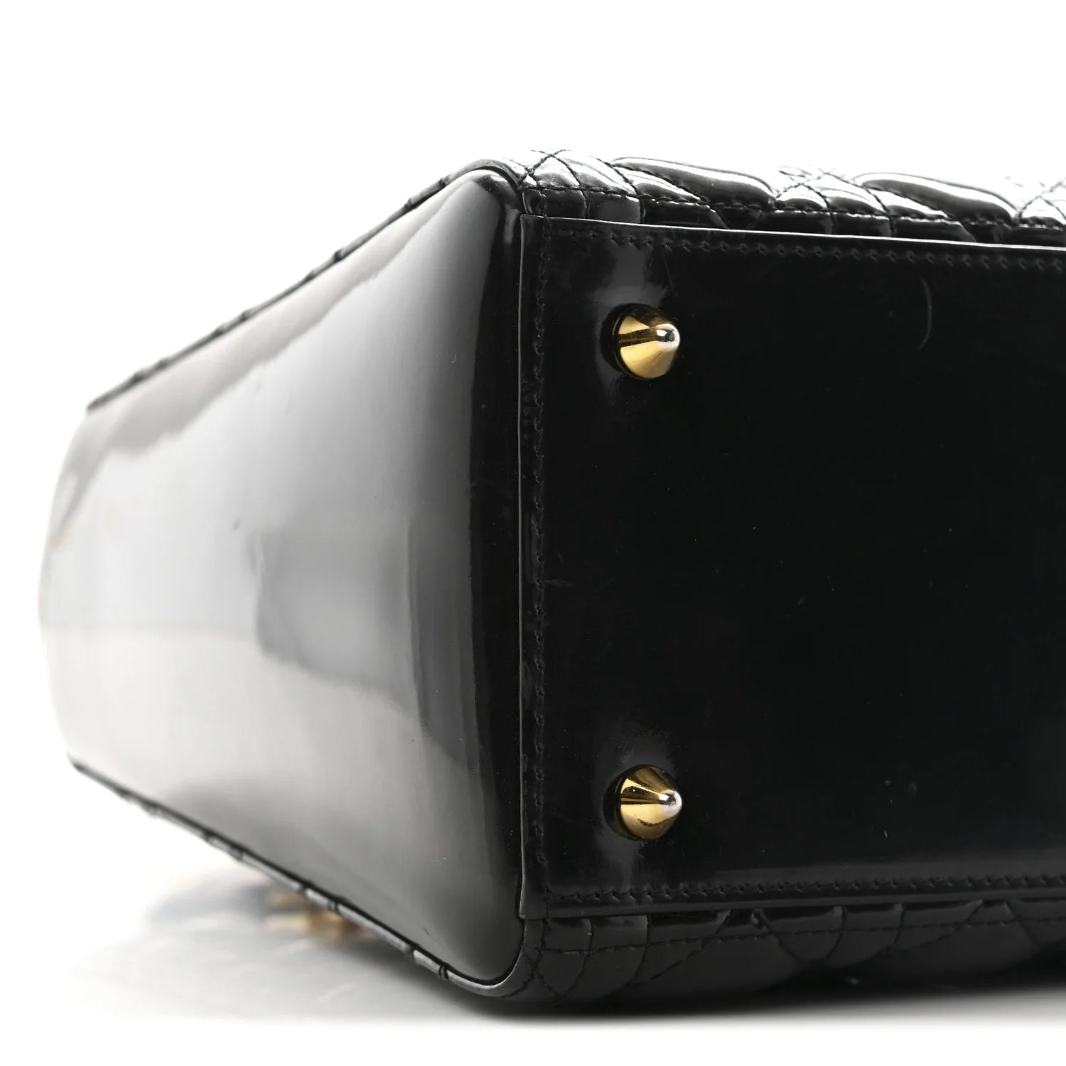 Patent Cannage Medium Lady Dior Black