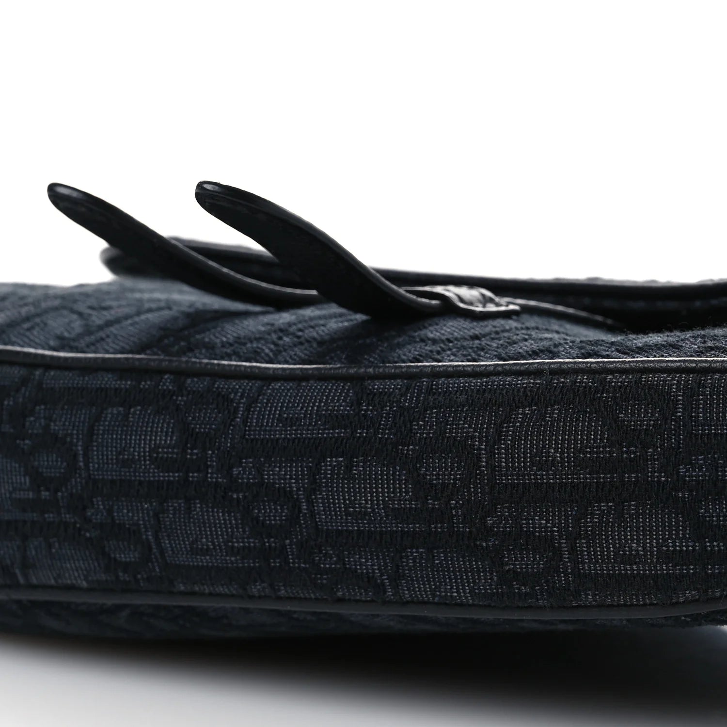 Oblique Mens Saddle Bag Black Blue