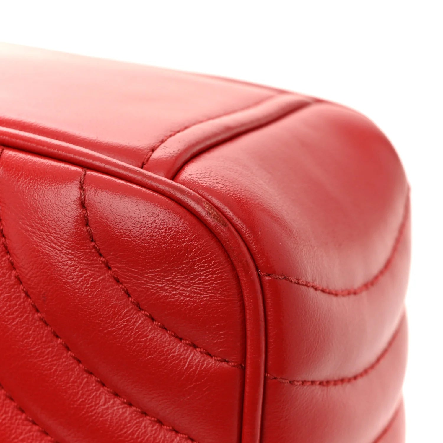 Soft Calfskin Diagramme Camera Bag Rosso