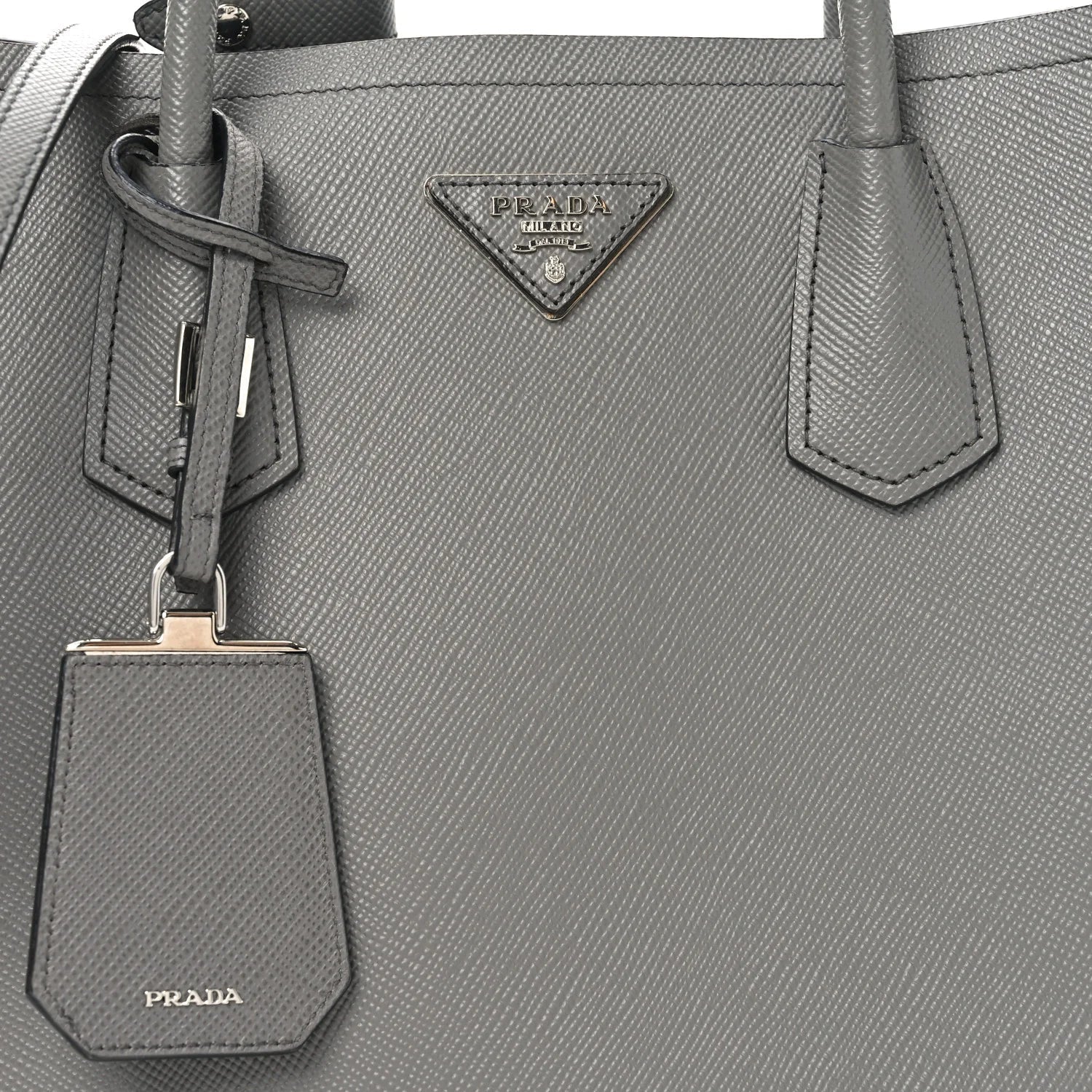 Saffiano Cuir Small Double Bag Marmo