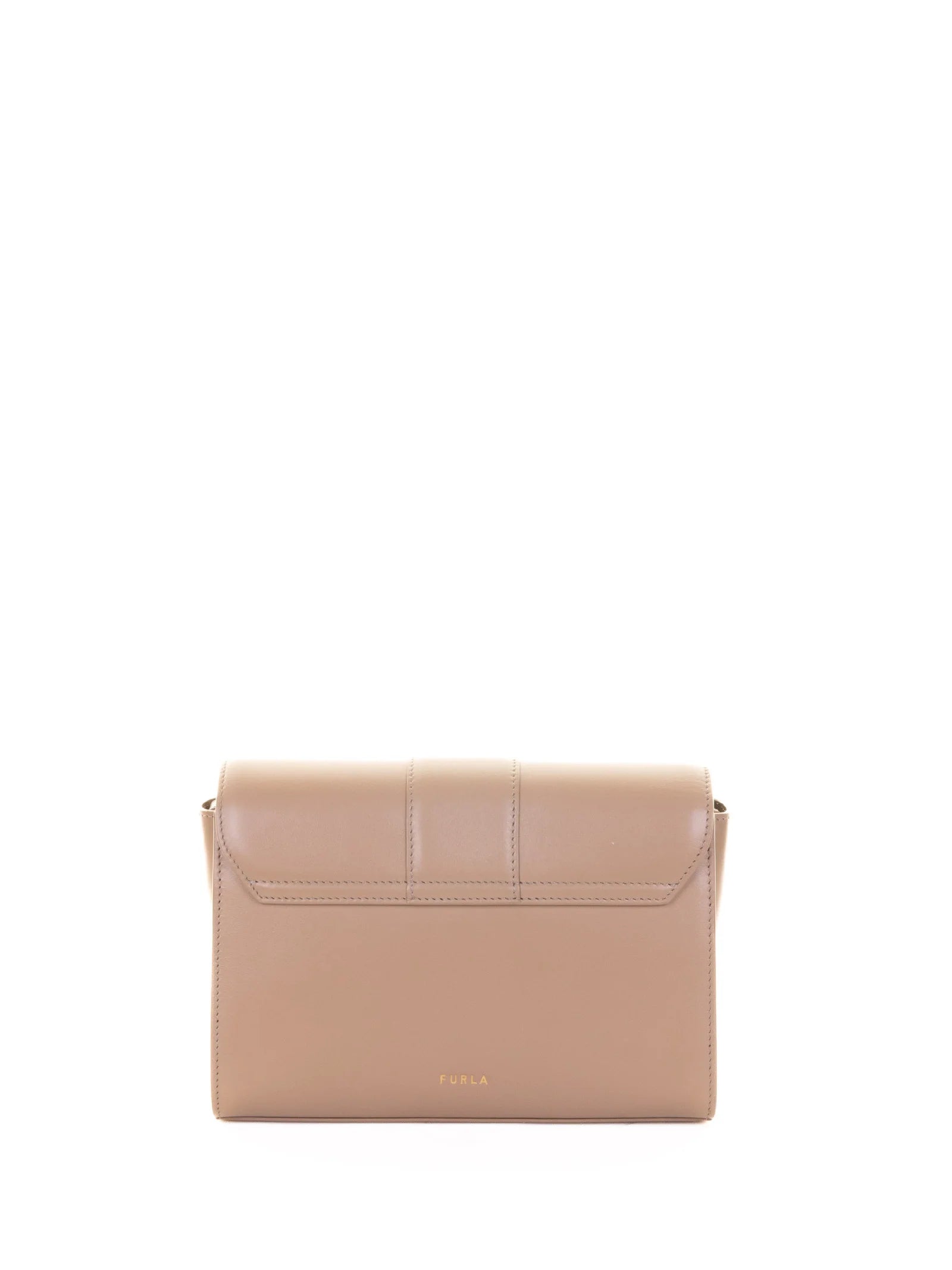 URBAN S BEIGE LEATHER SHOULDER BAG