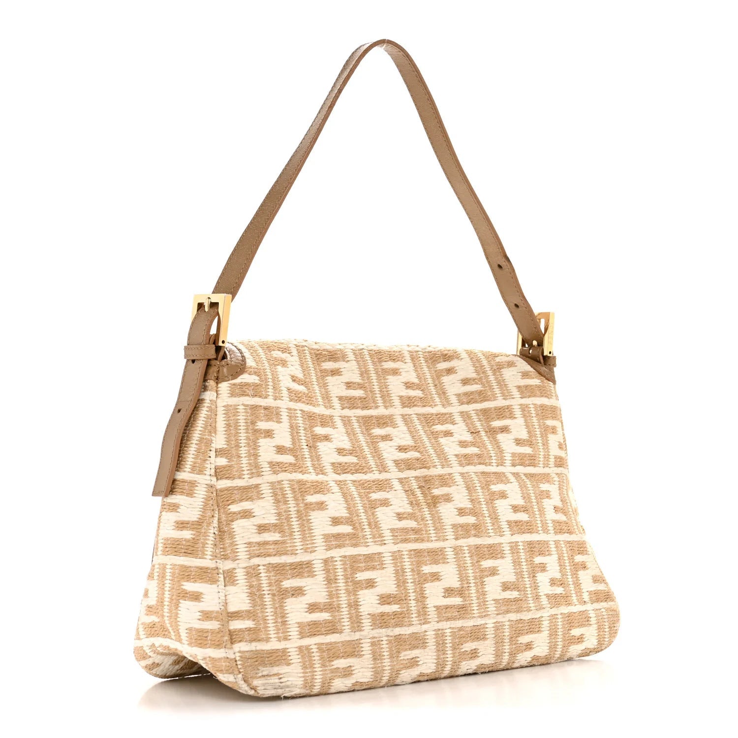 Raffia Mama Baguette Beige