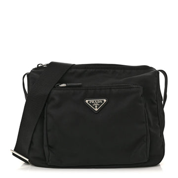 Nylon Vela Messenger Bag Black