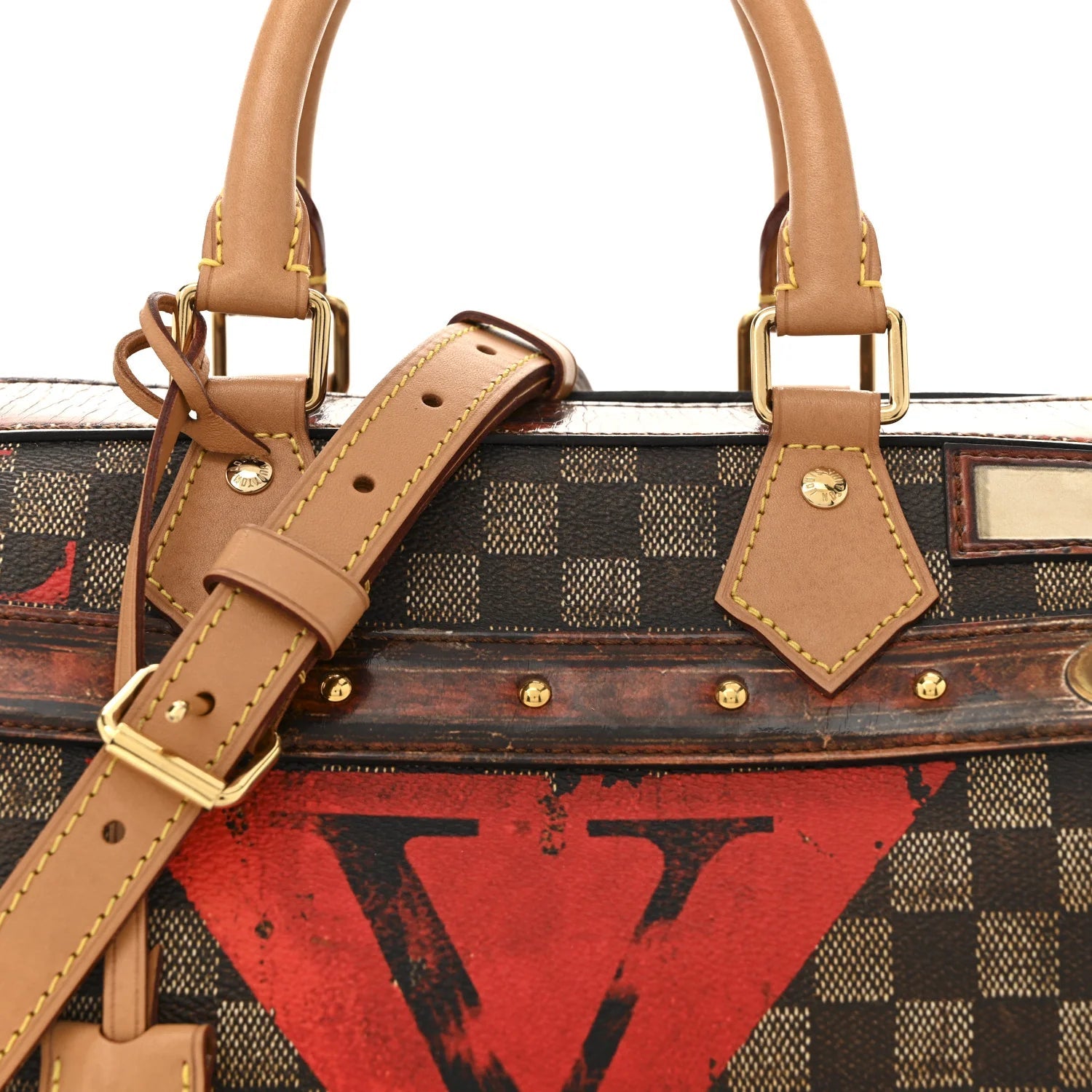 Transformed Damier Ebene Time Trunk Speedy Bandouliere 25 Black