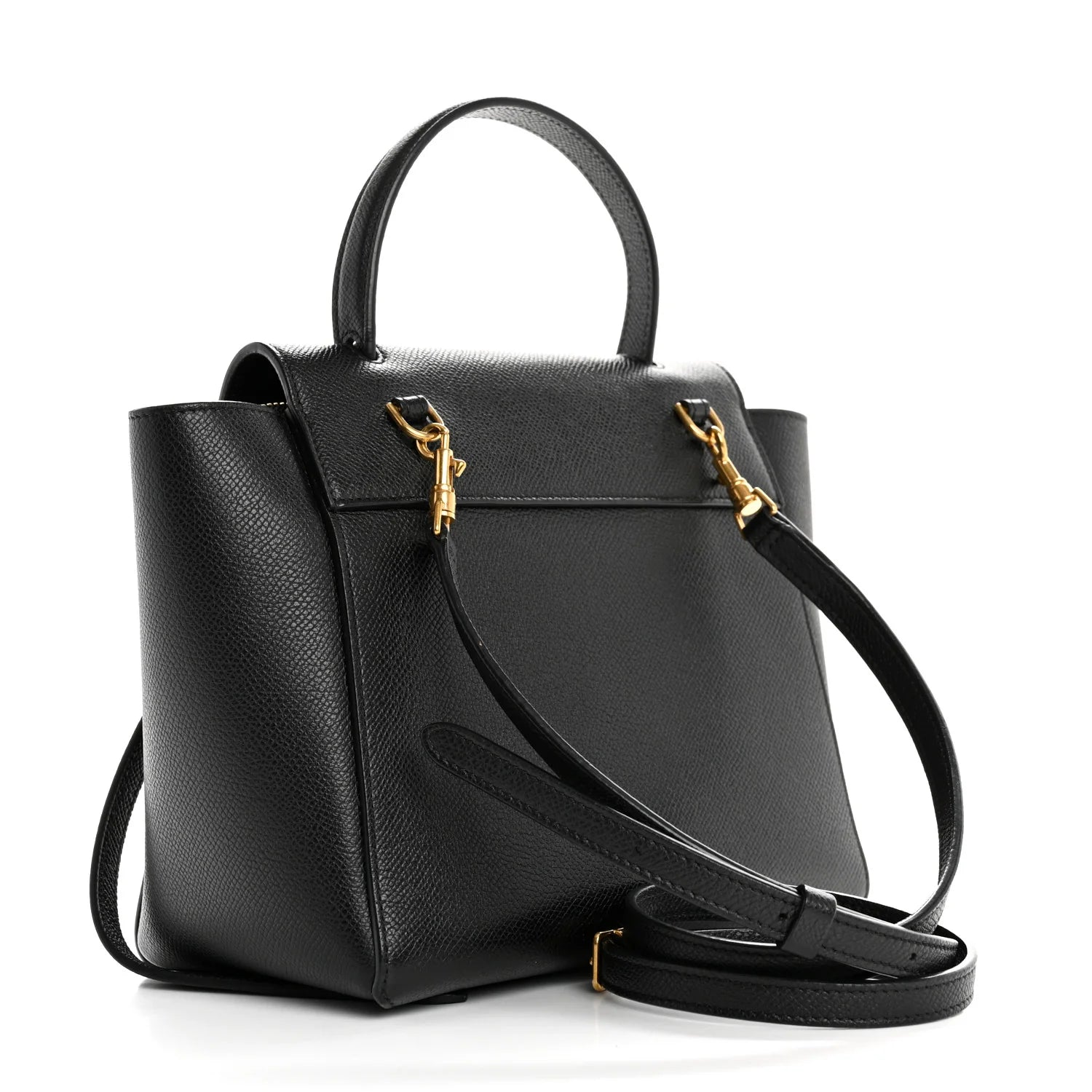 Grained Calfskin Nano Belt Bag Black