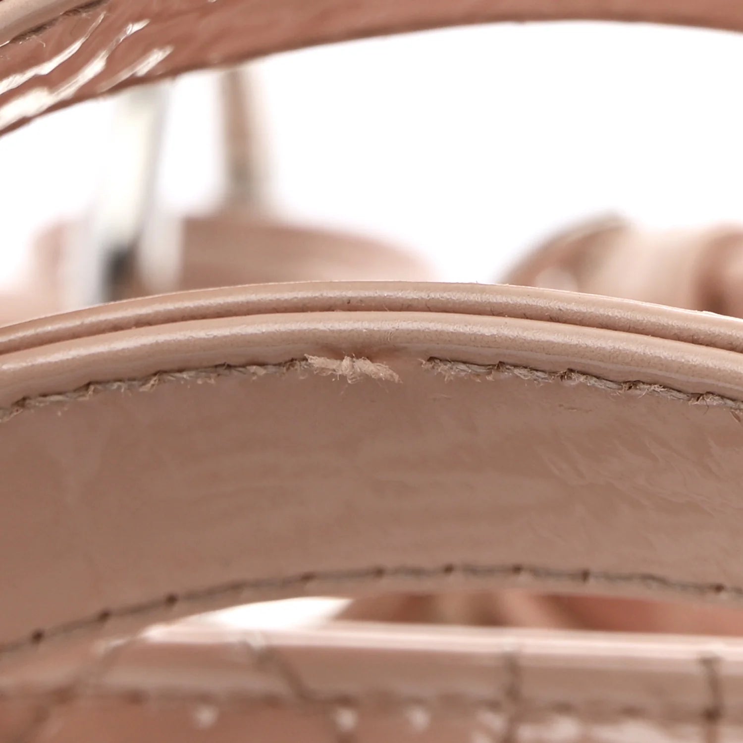 Patent Cannage Medium Lady Dior Rose Clair