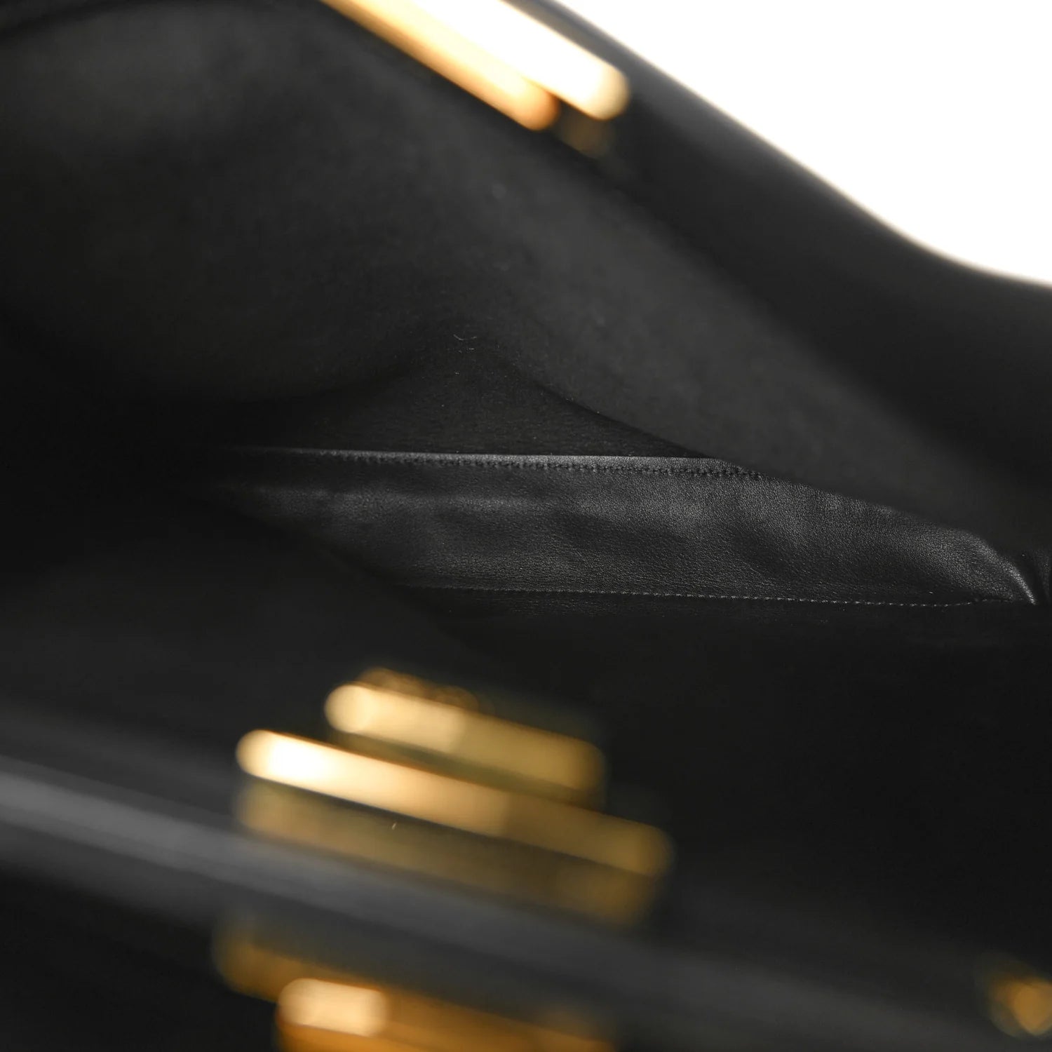 Vitello Seta Lace up Medium Peekaboo Iconic Satchel Black