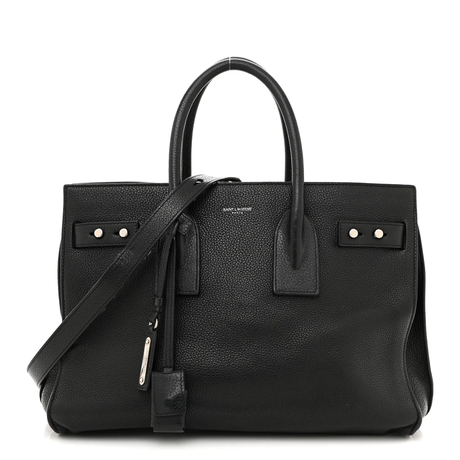 Grained Calfskin Small Supple Sac De Jour Black
