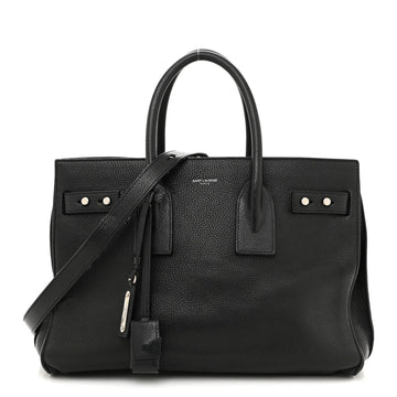 Grained Calfskin Small Supple Sac De Jour Black