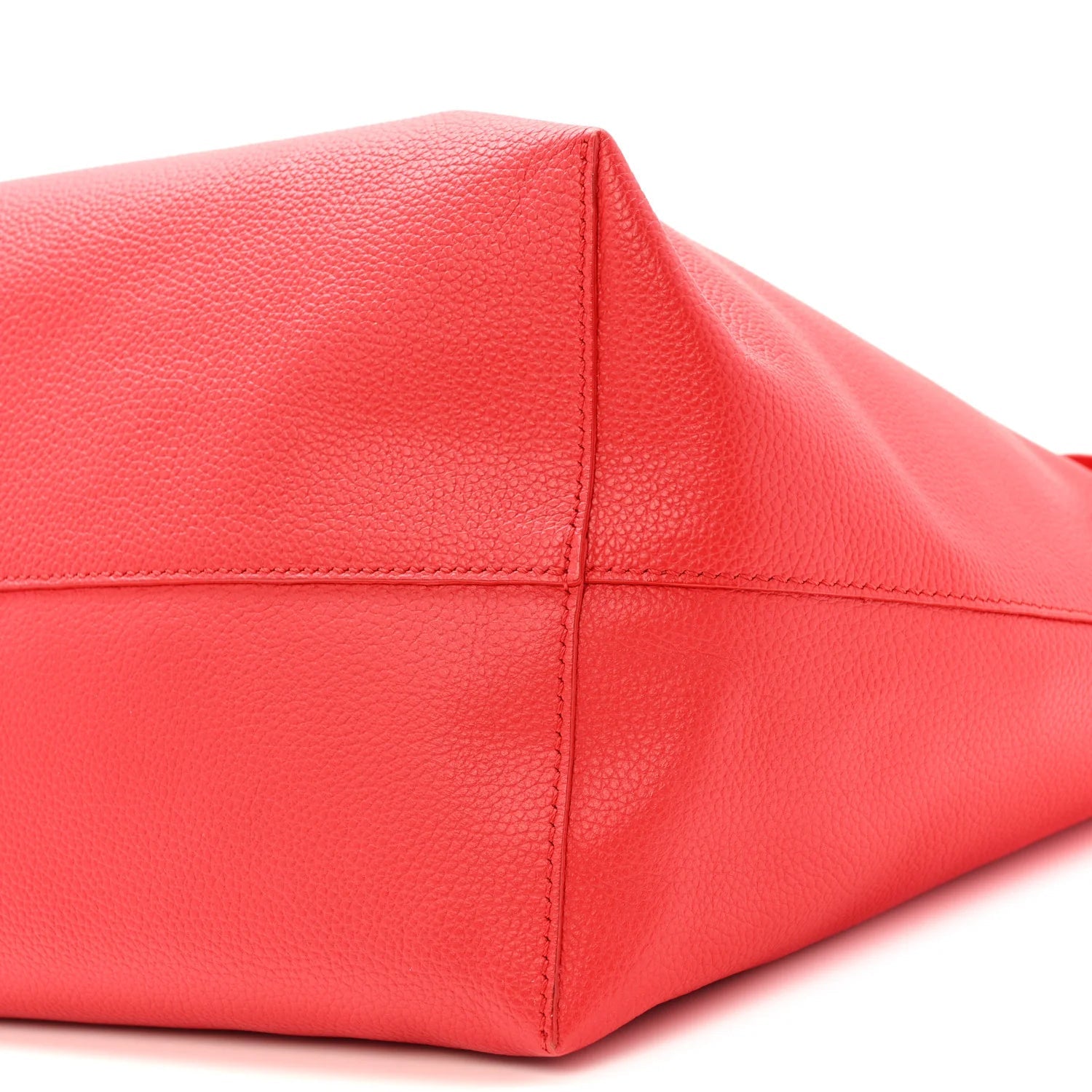 Grained Calfskin Skull Open Shopper Tote Red