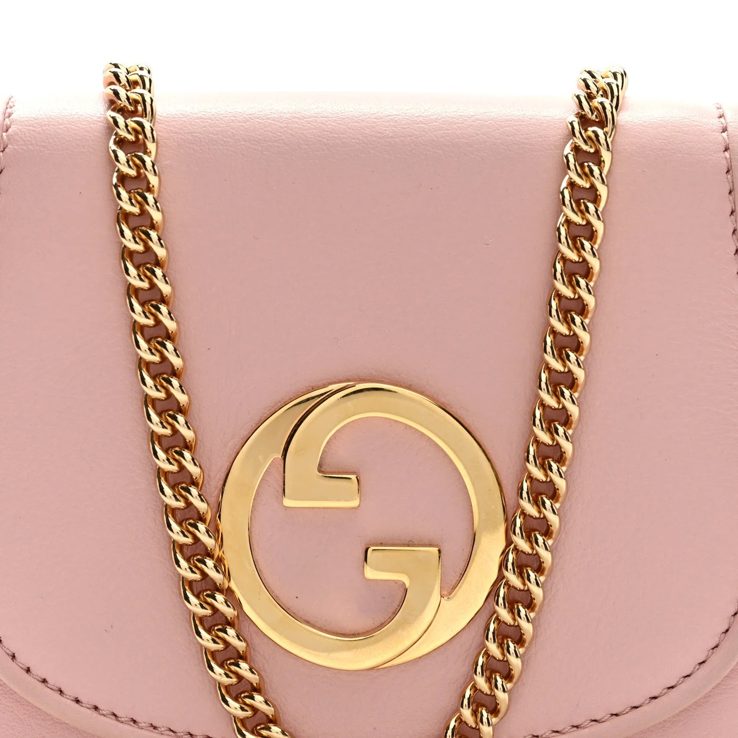 Roxy Calfskin Medium Blondie Chain Wallet Powder Pink