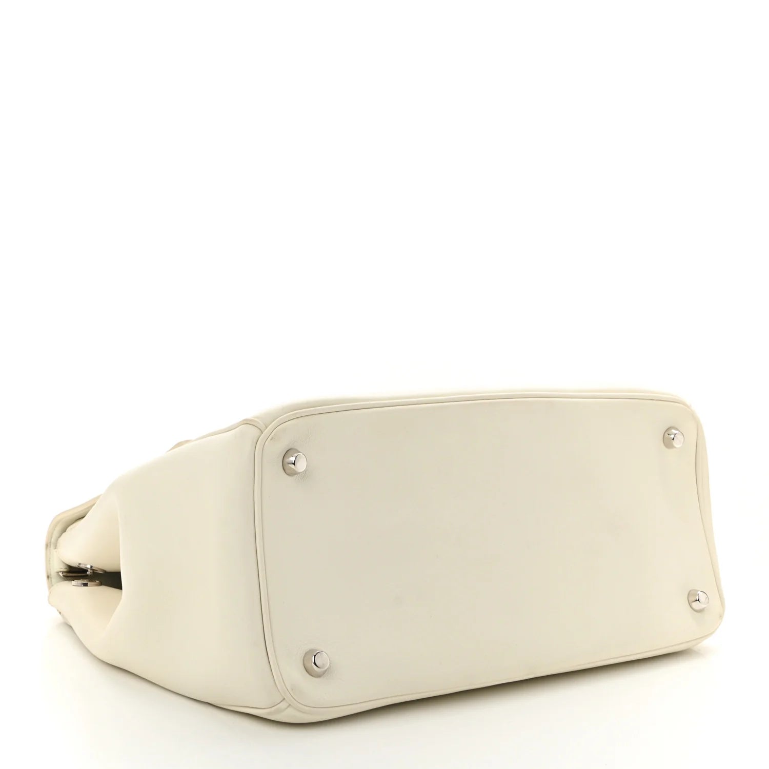 Smooth Calfskin Bi-Color Medium Be Dior Flap White Black