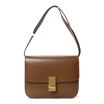 Smooth Calfskin Medium Classic Box Flap Bag Light Camel