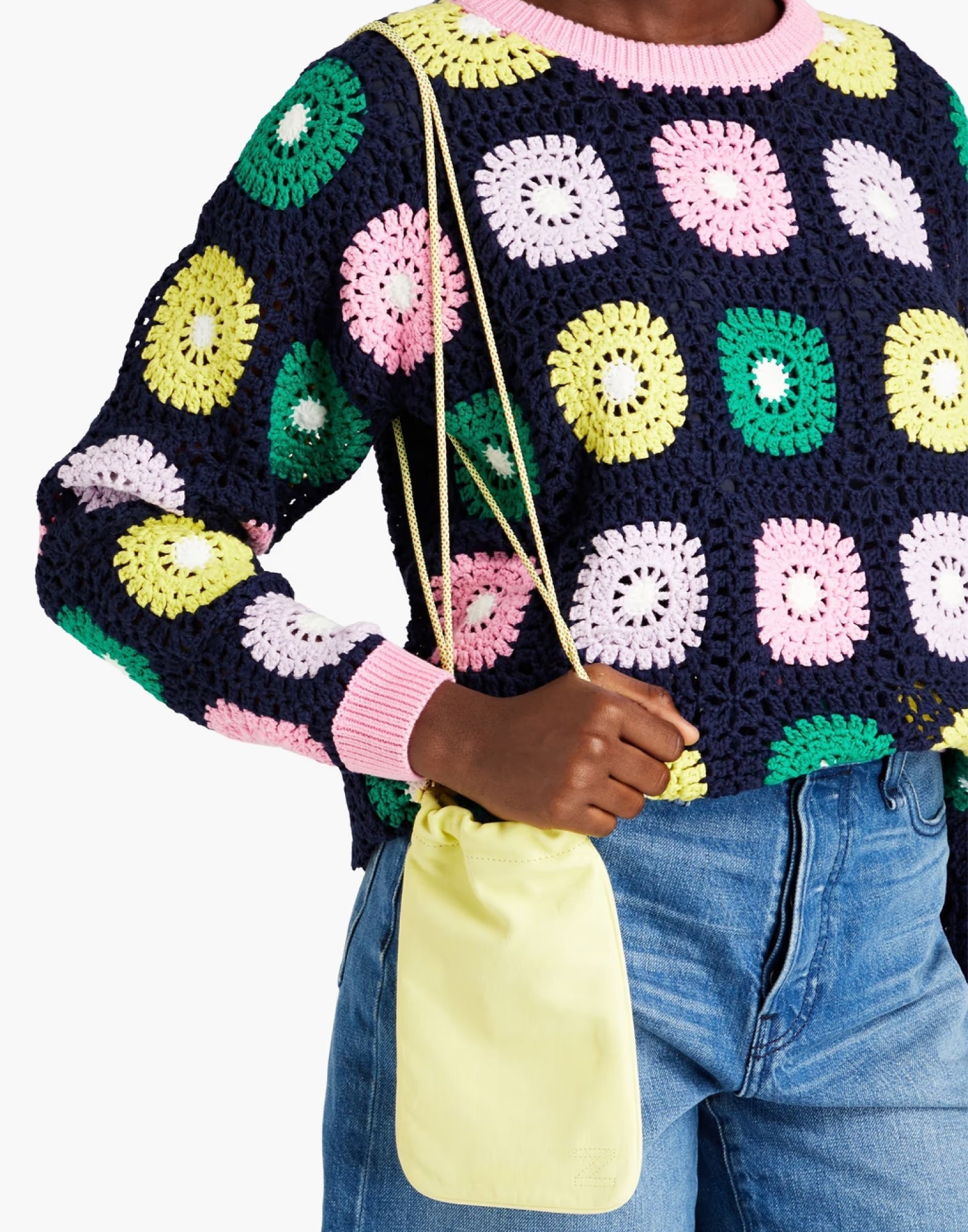 LOGO LEATHER POUCH CROSSBODY BAG