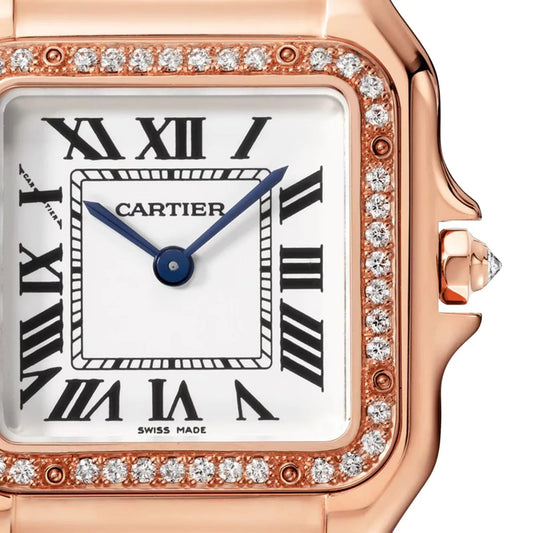 Unworn  Panthère De  Medium, 18K Rose Gold, Diamonds, 27Mm X 36Mm, Ref# WJPN0009, Box and Papers