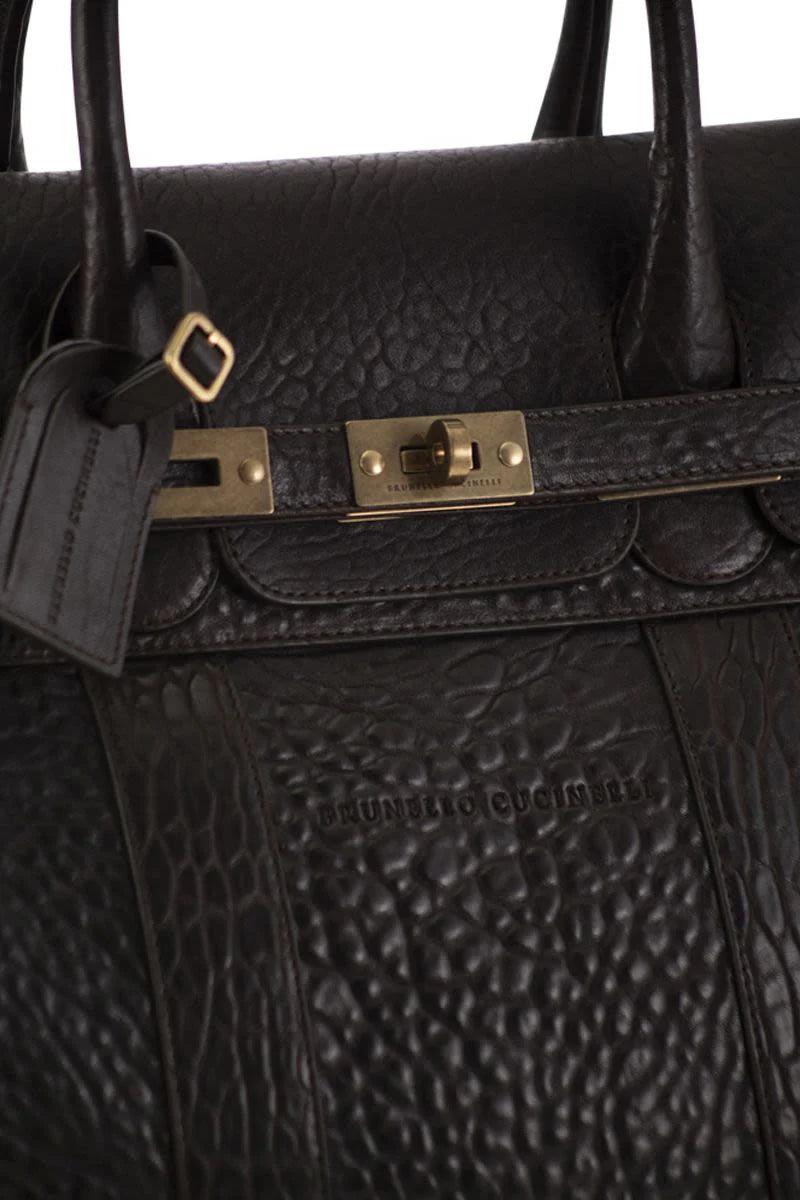 COUNTRY LEATHER BAG with TEXTURE GRAIN