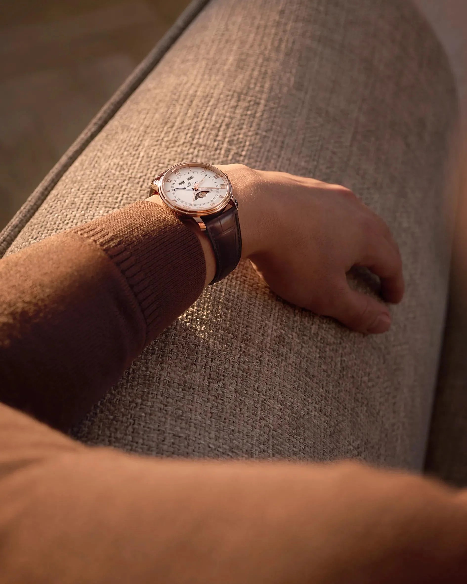 Unworn  Villeret Ultra Slim Moonphase and Complete Calender, 18K Red Gold, 40 Mm, Ref# 6654-3642-55B, Box and Papers