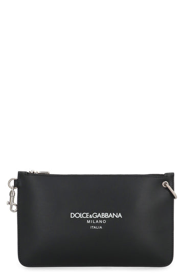 NECESSAIRE LEATHER FLAT POUCH