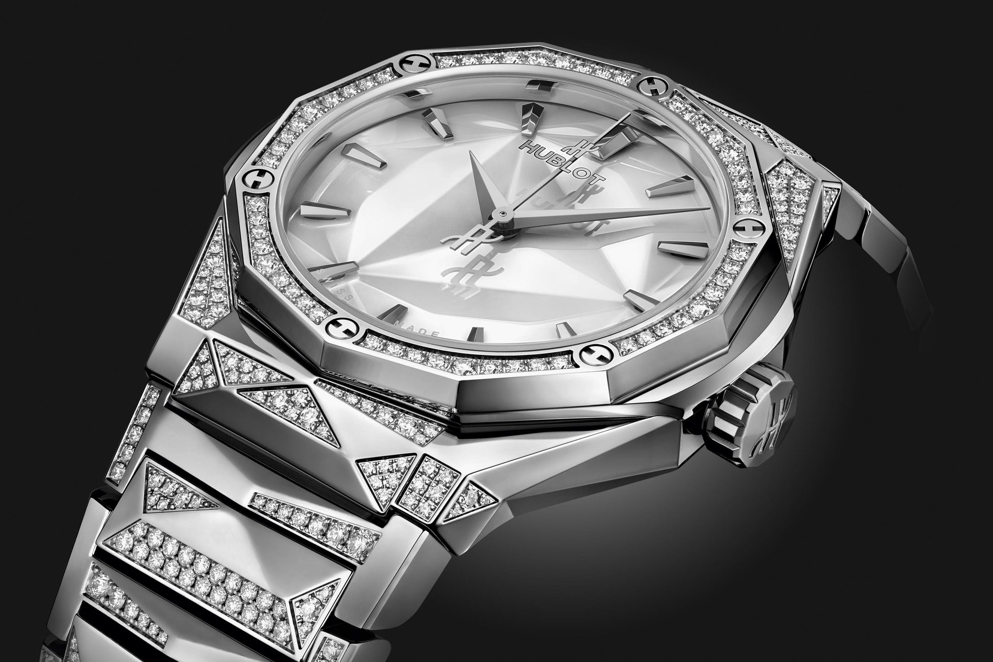 Classic Fusion ORLINSKI BRACELET TITANIUM WHITE ALTERNATIVE PAVÉ Ref# 550.NS.2200.NS.3804.ORL22