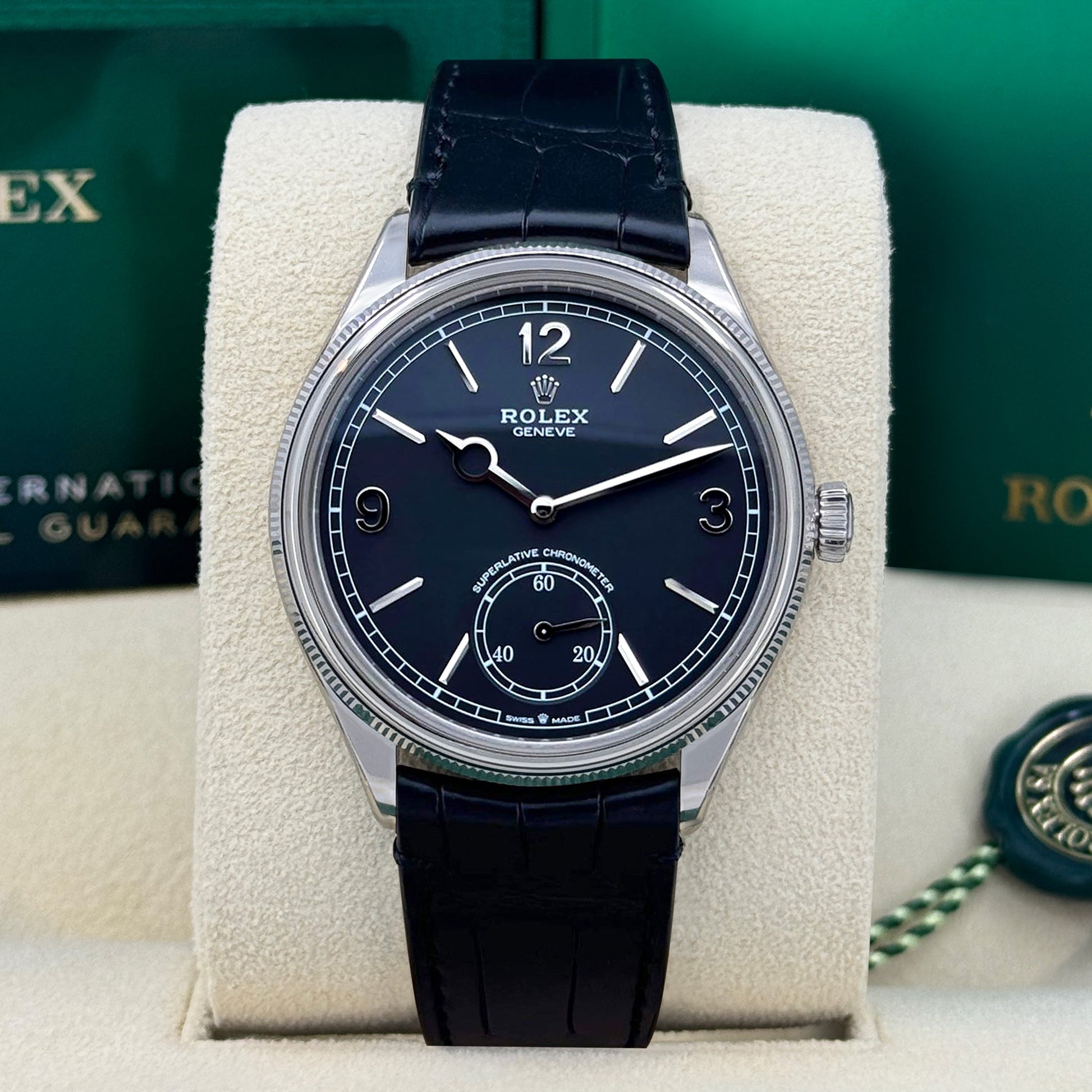 Unworn  Perpetual 1908, 39Mm, 18K White Gold, Ref# 52509-0002