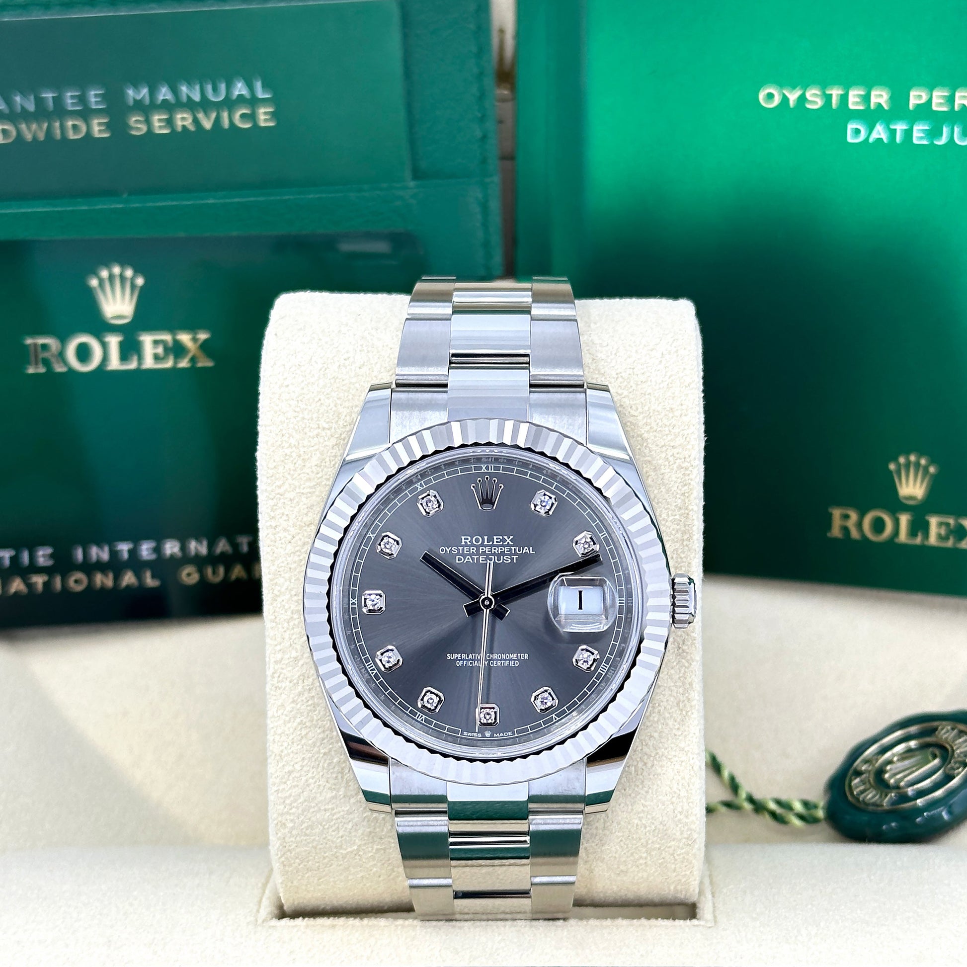 Unworn 2025,  Datejust 41, Stainless Steel and 18K White Gold, 41Mm, Ref# 126334-0005