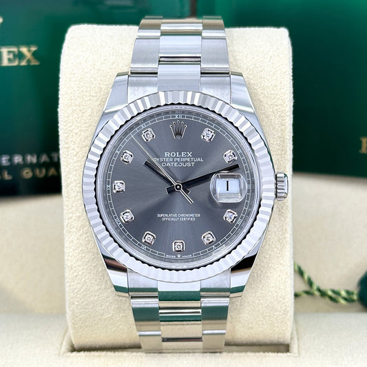 Unworn 2025,  Datejust 41, Stainless Steel and 18K White Gold, 41Mm, Ref# 126334-0005