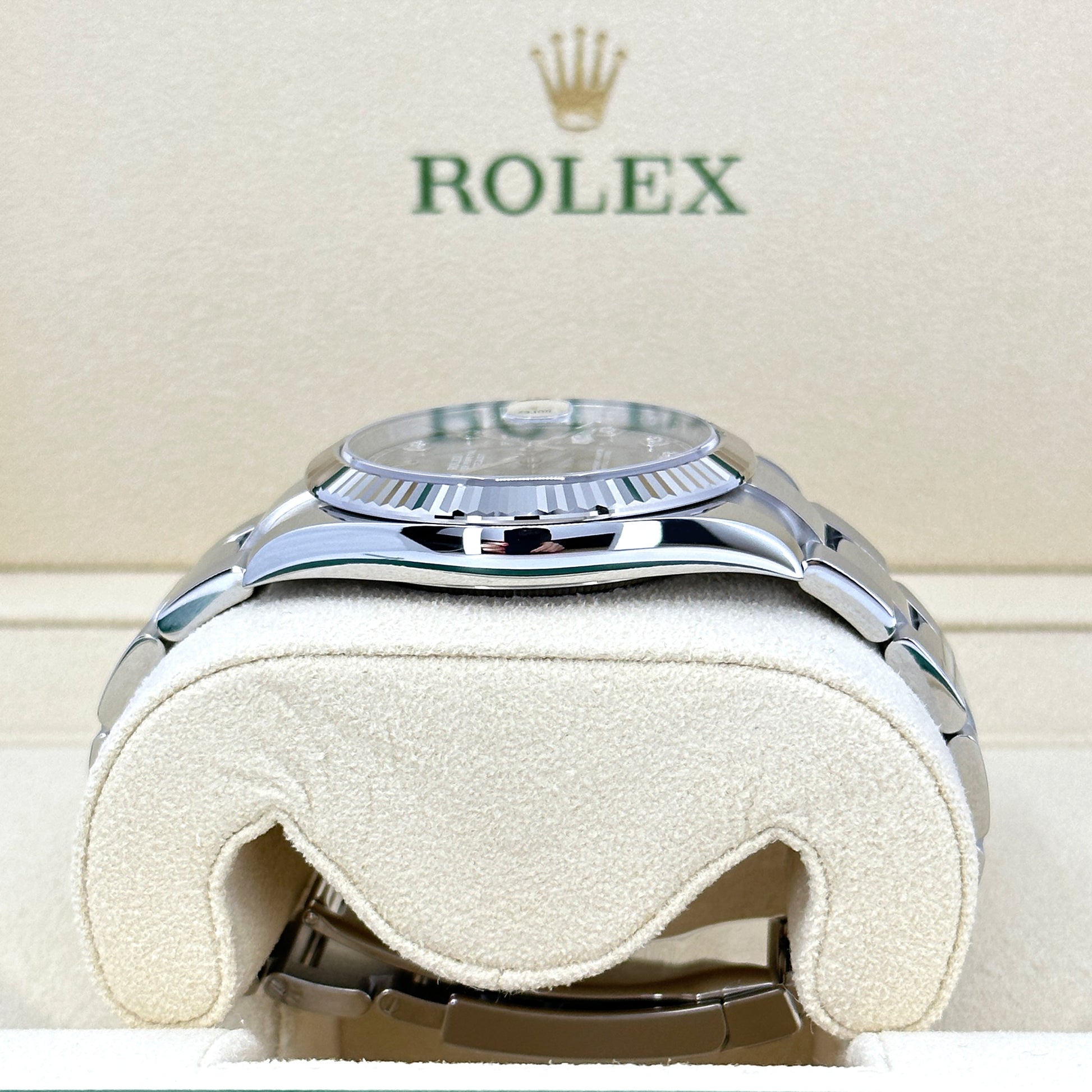 Unworn 2025,  Datejust 41, Stainless Steel and 18K White Gold, 41Mm, Ref# 126334-0005