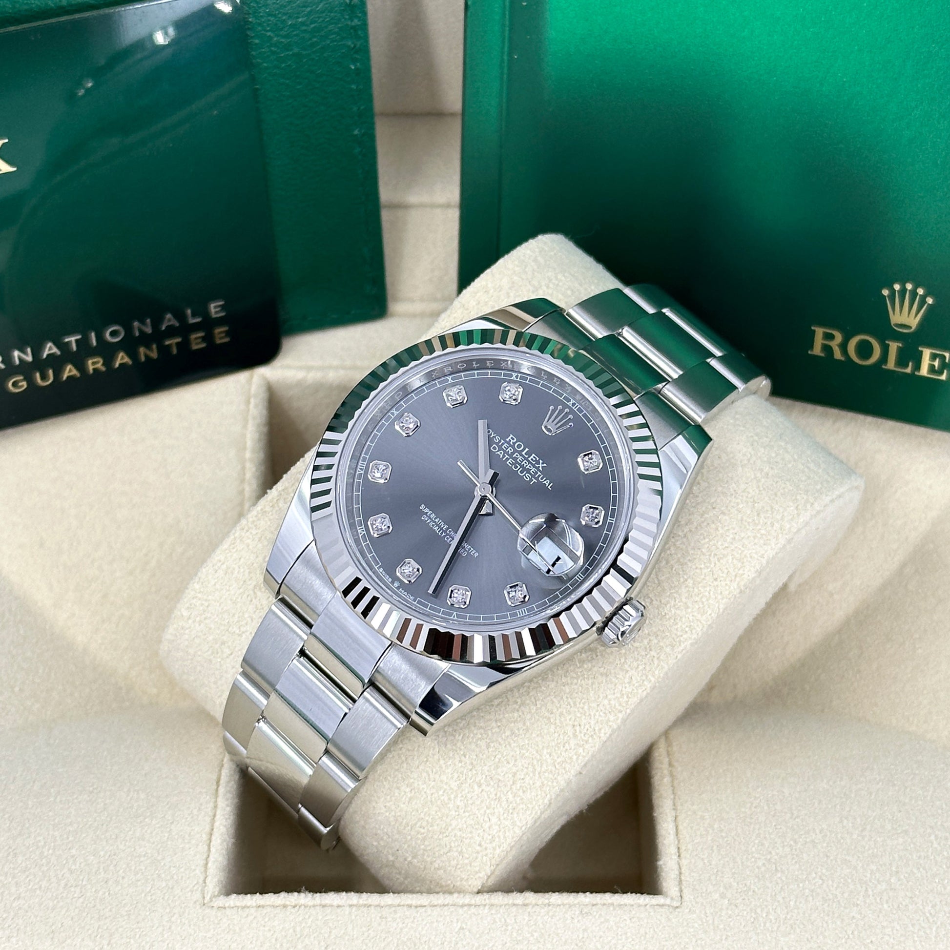 Unworn 2025,  Datejust 41, Stainless Steel and 18K White Gold, 41Mm, Ref# 126334-0005
